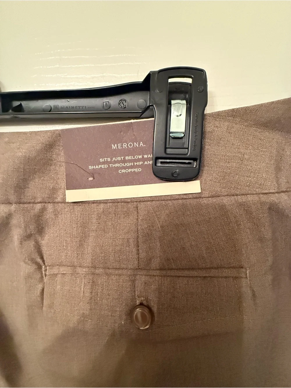 Merona Brown Cropped Pants Size 18 Plus Size Capri Button Pocket Detail